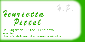 henrietta pittel business card